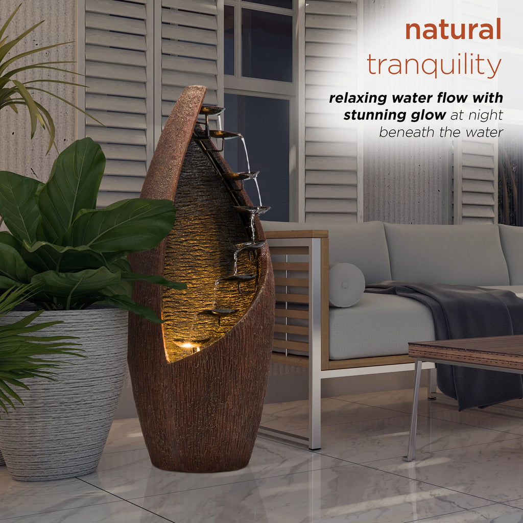 Fontaine à étages en fibre de verre pour intérieur et extérieur Alpine Corporation 43