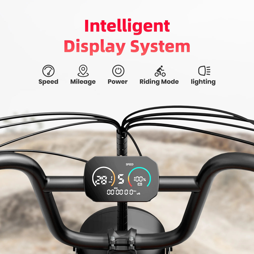 Vélo électrique AMYET G60 Peak 1500W, VTT électrique à pneus larges 20 pouces, 48V 20Ah 32MPH pour adultes, suspension intégrale UL2849