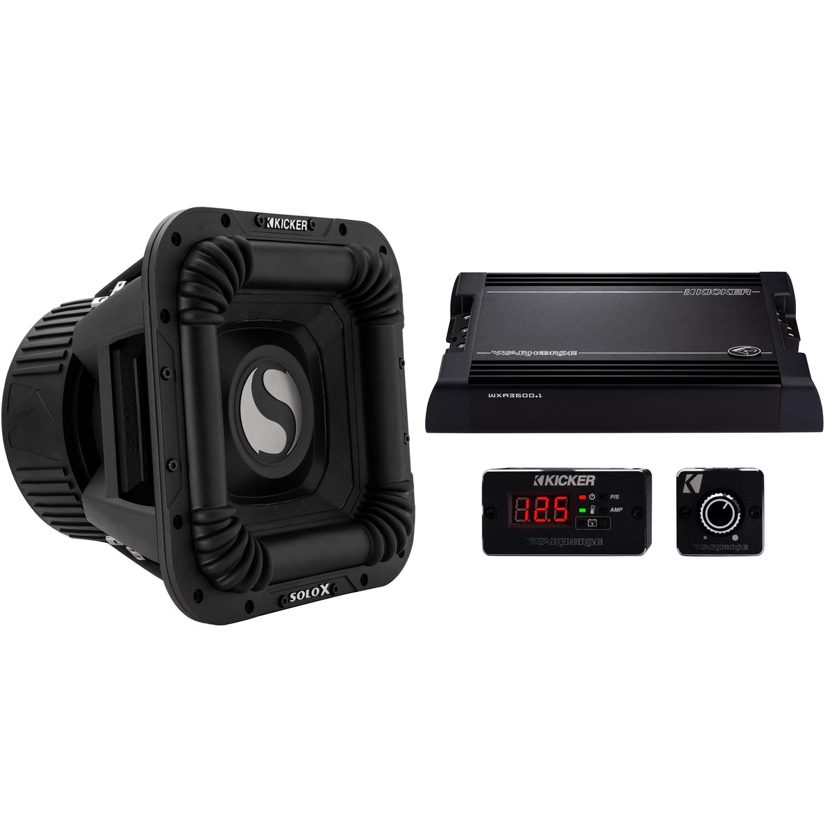 Kicker 49L7X122 - SoloX L7X 12 pouces & WXA3600.1 Amplificateur mono Warhorse