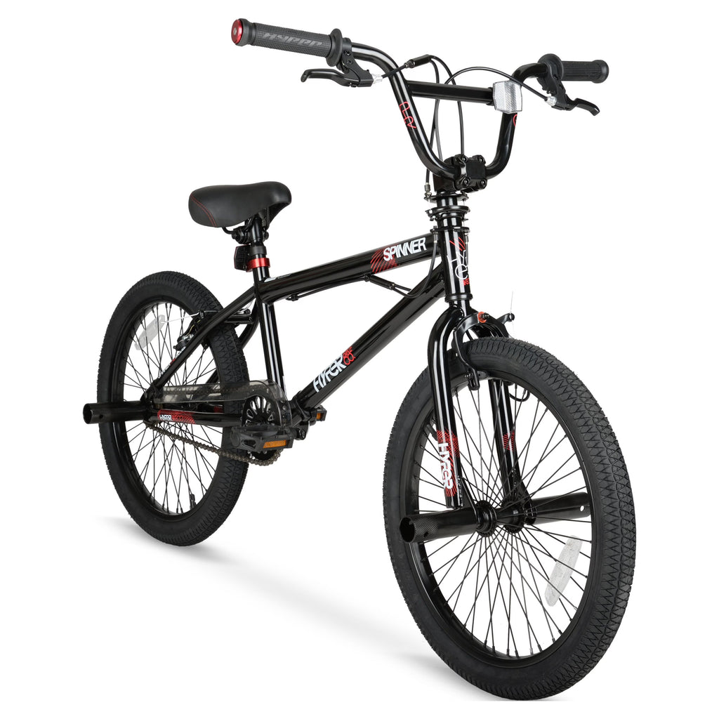20 Hyper Bicycles Vélo BMX Spinner pour garçon, Noir, Tranche d'âge 8 à 13 ans, Enfant, Préadolescent