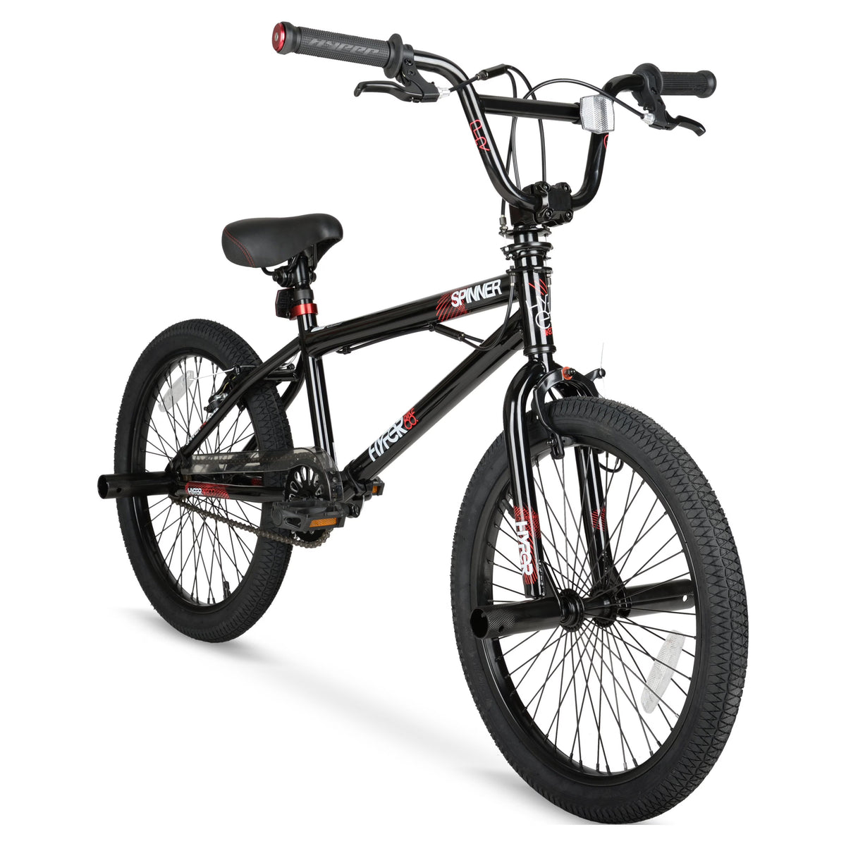 20 Hyper Bicycles Vélo BMX Spinner pour garçon, Noir, Tranche d'âge 8 à 13 ans, Enfant, Préadolescent