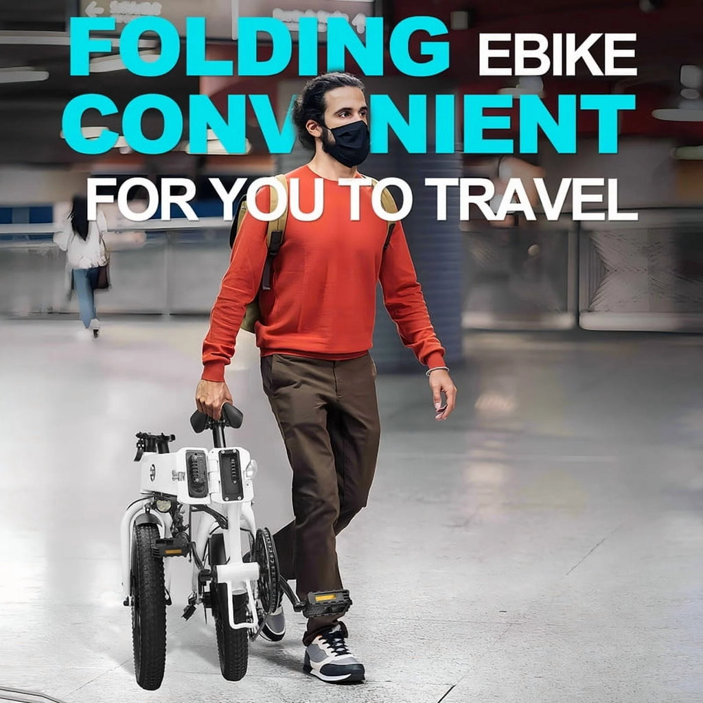 Vélo électrique pour adultes avec puissance de crête de 750 W, moteur de 500 W, pneus larges 20 x 2,5, vélo pliant, batterie 48 V 7,8 Ah offrant une autonomie de 43 mi, vitesse maximale de 24 mi/h