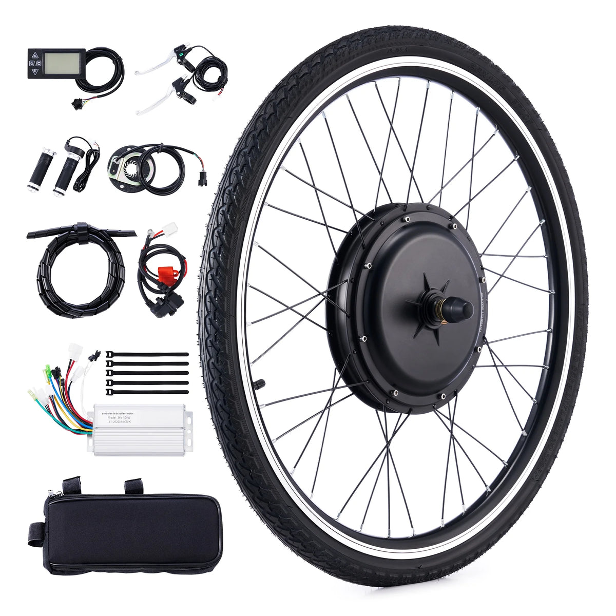 Kit de conversion de vélo électrique Viribus pour roue arrière 26, moteur-roue 1000 W, écran LCD, kit DIY pour vélo électrique