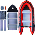 Seangles Bateau Gonflable 4 Personnes Plancher en Aluminium Tableau arrière en Aluminium Bateau de Pêche Professionnel Robuste en Eau Salée (Sa330 / 10,8ft) Approuvé USCG