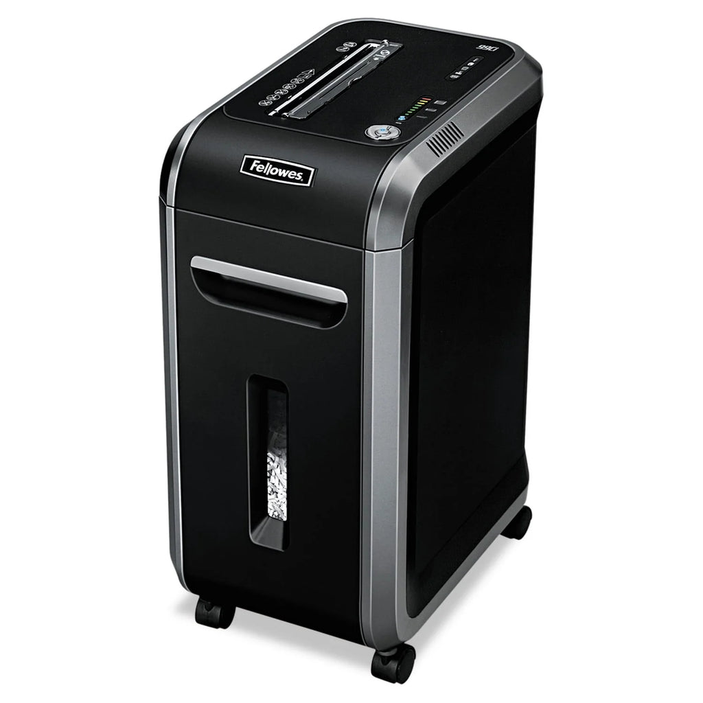 Déchiqueteuse de documents à coupe croisée robuste Fellowes Powershred 99Ci, 100 % anti-bourrage, capacité de 18 feuilles