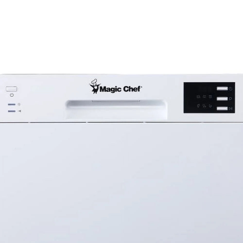 Lave-vaisselle de comptoir Magic Chef Energy Star pour 6 couverts (modèle MCSCD6W5)  S’installe sous les armoires grâce à sa hauteur de 17,2 po