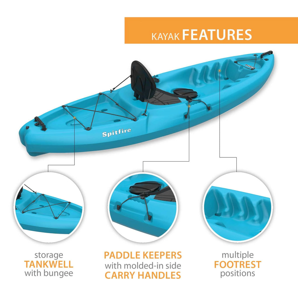 Kayak Sit-On-Top Spitfire 8 pi Lifetime, vert citron (90245)