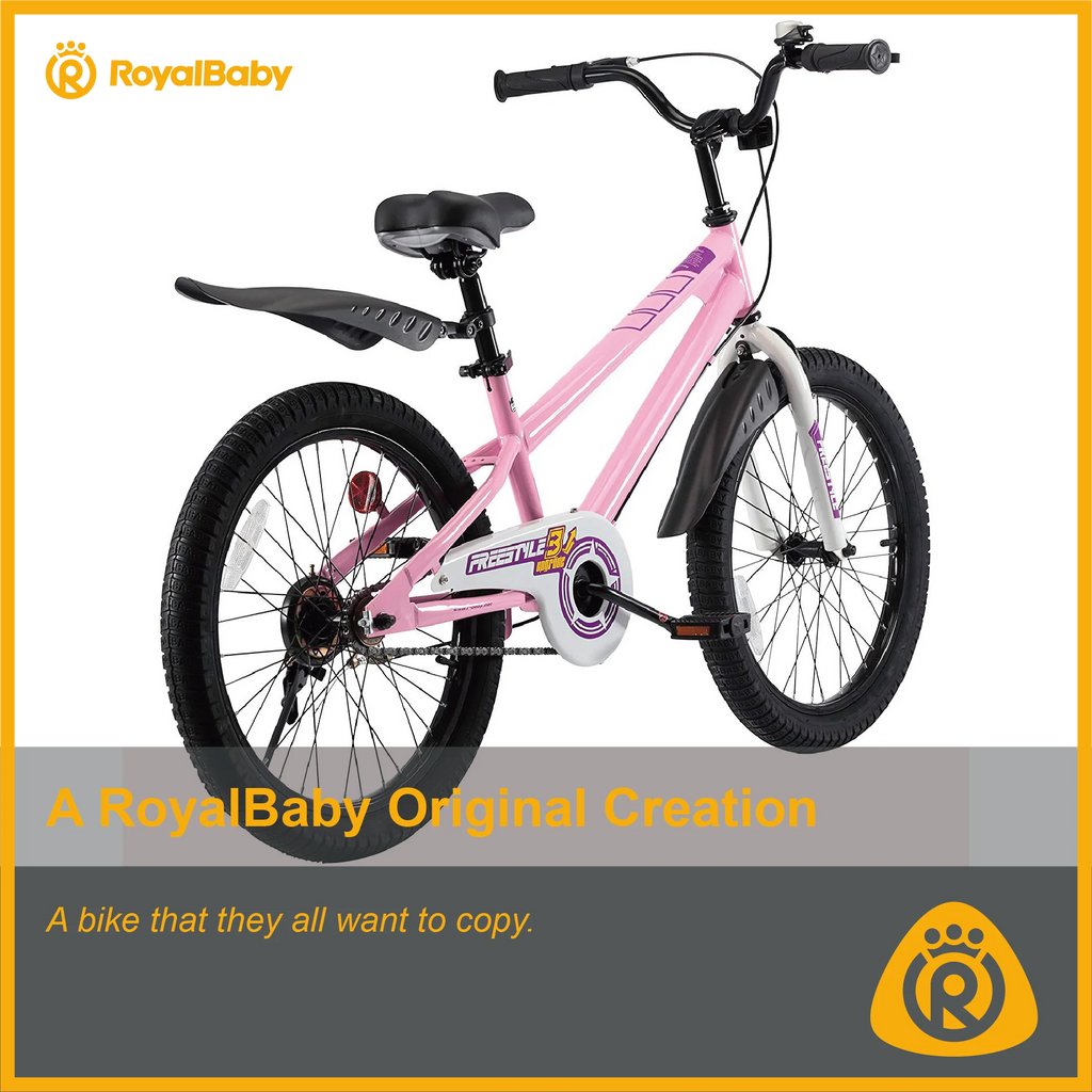 Vélo Royalbaby Freestyle 20 pour garçons et filles de 9 à 12 ans, Bleu