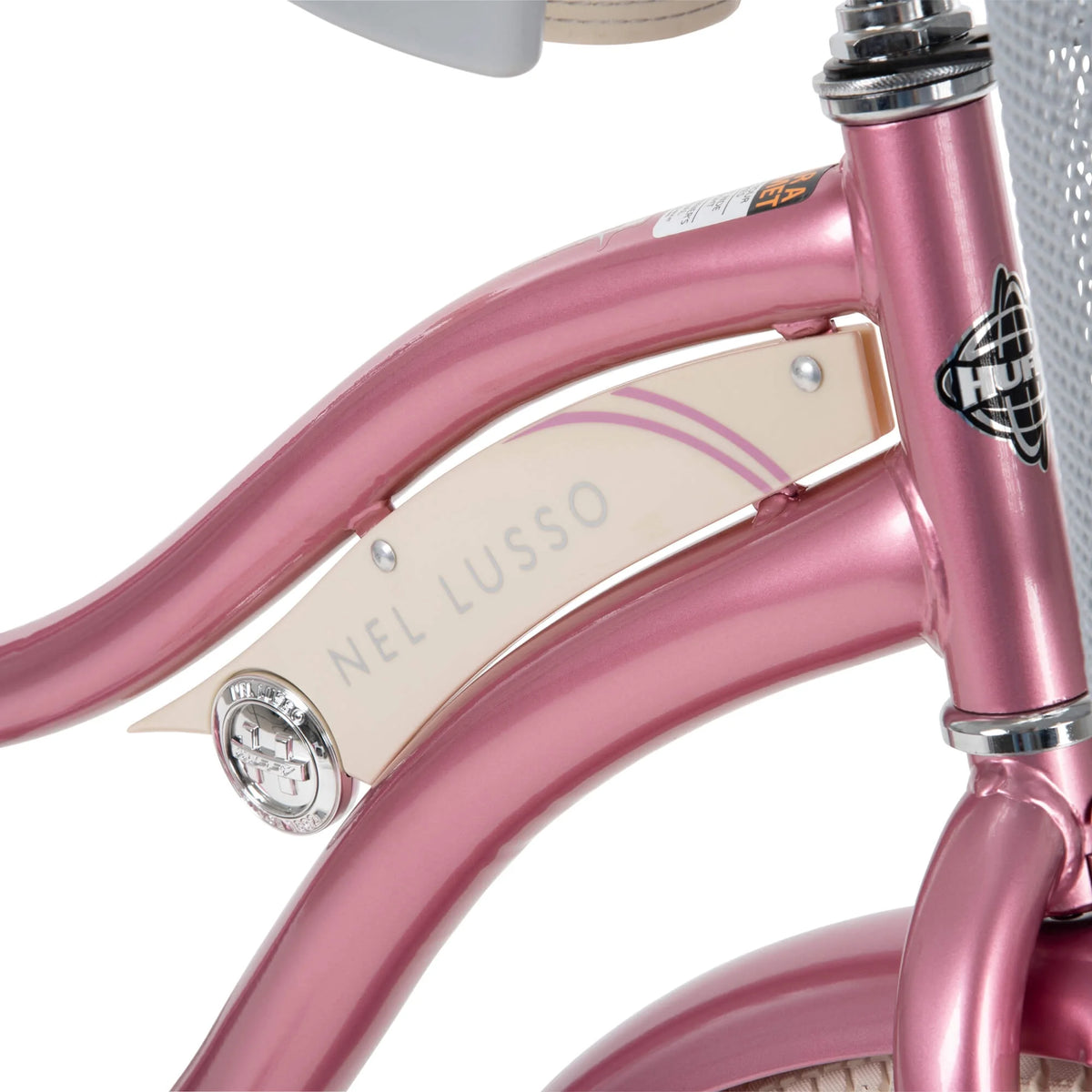Vélo de plage cruiser Nel Lusso pour femme 26 po, taffeta rose