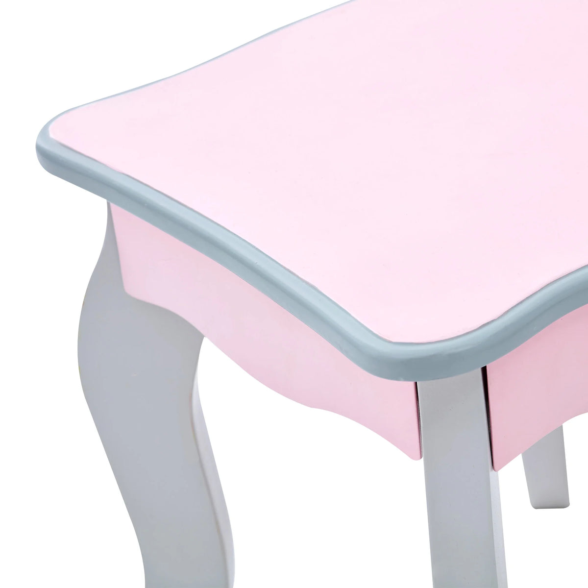 Ensemble coiffeuse et tabouret pour enfant Fantasy Fields au design de château, rose