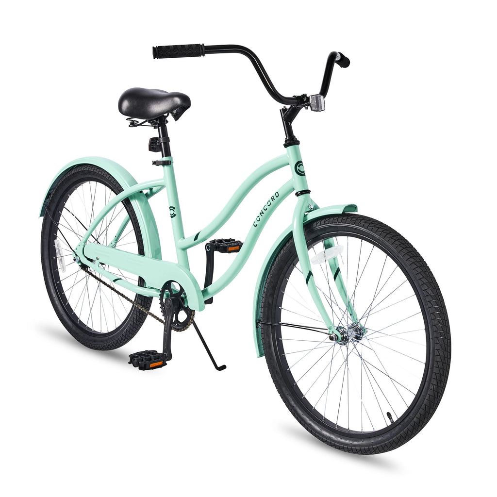 Vélo 24 Concord Pacifica Cruiser, Convient aux cyclistes de 4'6 - 5'6, Adolescent, Unisexe, Vert d'eau