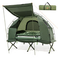Tente de camping gonflable pour 1 personne Goplus avec matelas pneumatique, oreiller et sac de couchage