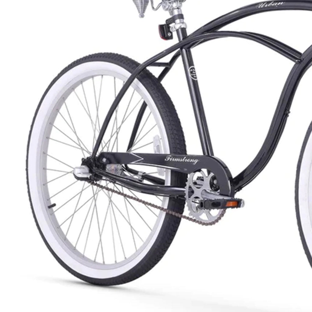 Vélo de plage cruiser Firmstrong Urban Man pour homme, 26 pouces, 3 vitesses, noir