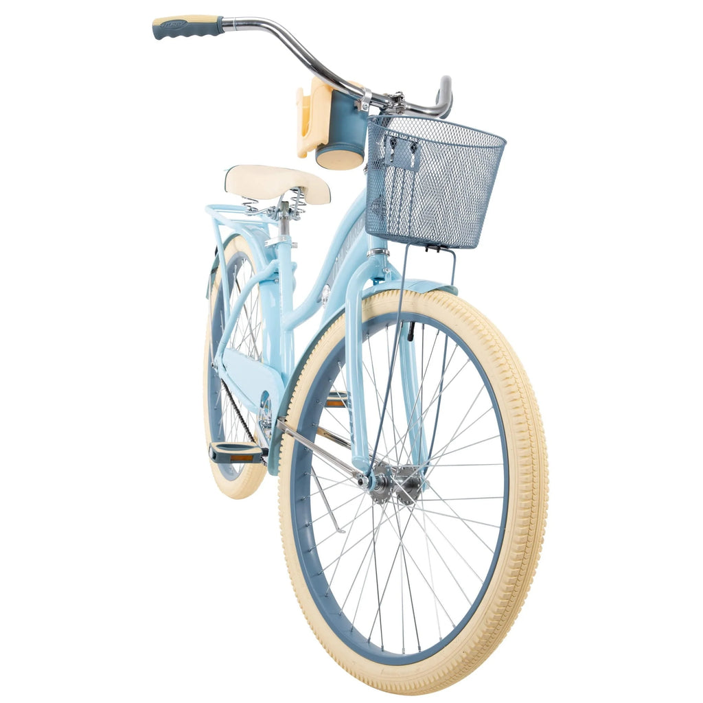 Vélo cruiser Nel Lusso Classic avec cadre à ajustement parfait, pour femme, bleu clair, 26 pouces