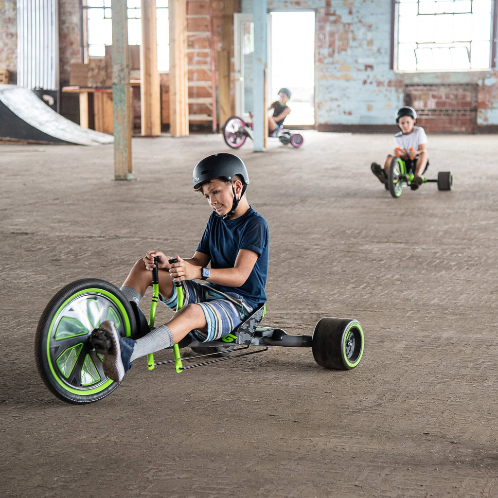 Tricycle Huffy Green Machine à 3 roues de 20 pouces, vert et gris