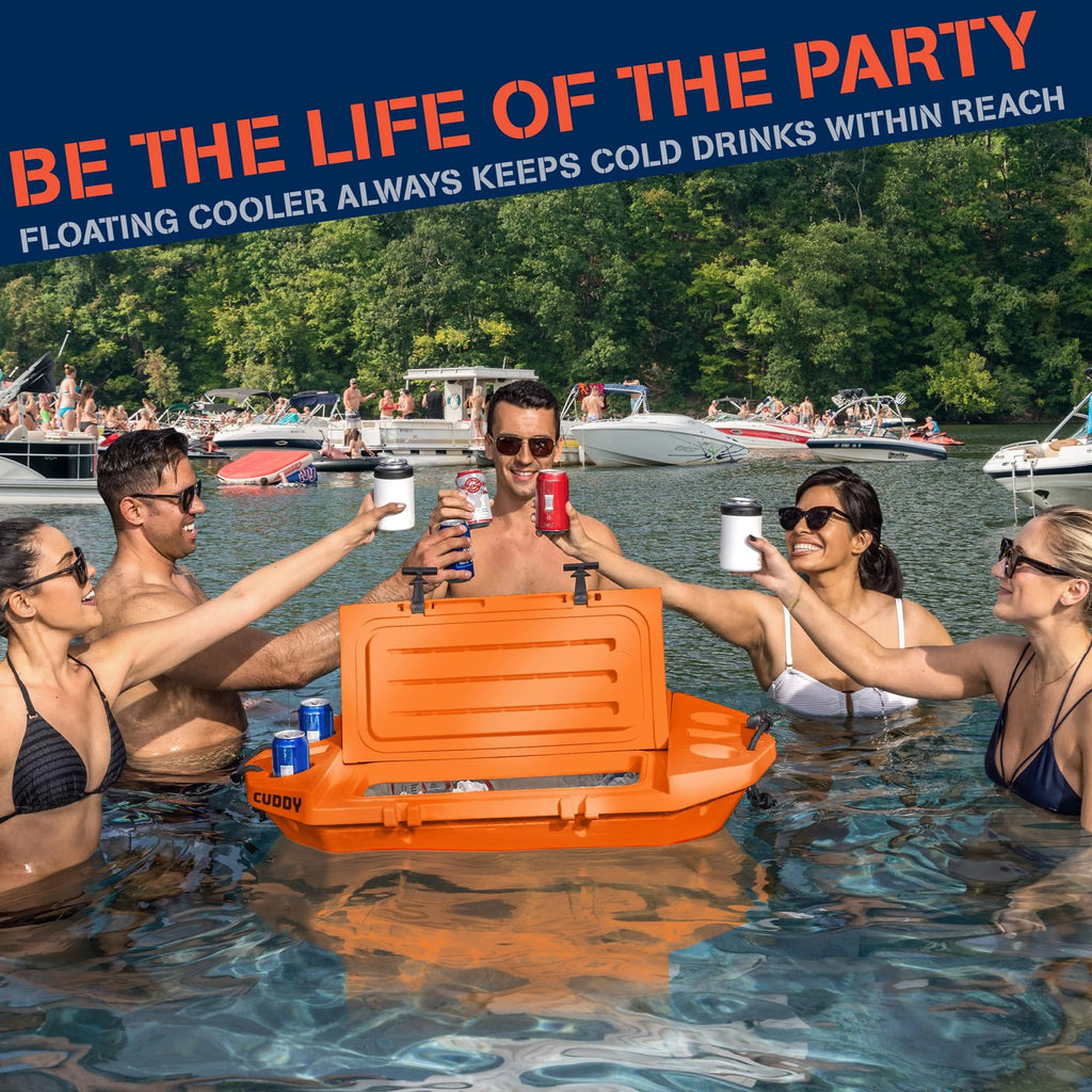 Cuddy Glacière Flottante et Rangement Sec pour Bateau - 40QT - Conception Rigide Amphibie, Marine