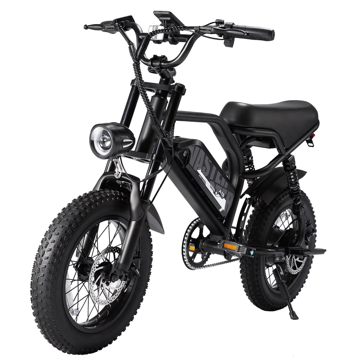 Vélo électrique AVDL, vélo à pneus larges de 16 pouces, moteur de 500 W, batterie amovible 48 V 12 Ah, suspension intégrale, 38 miles en mode électrique pur, 55 miles avec pédalage