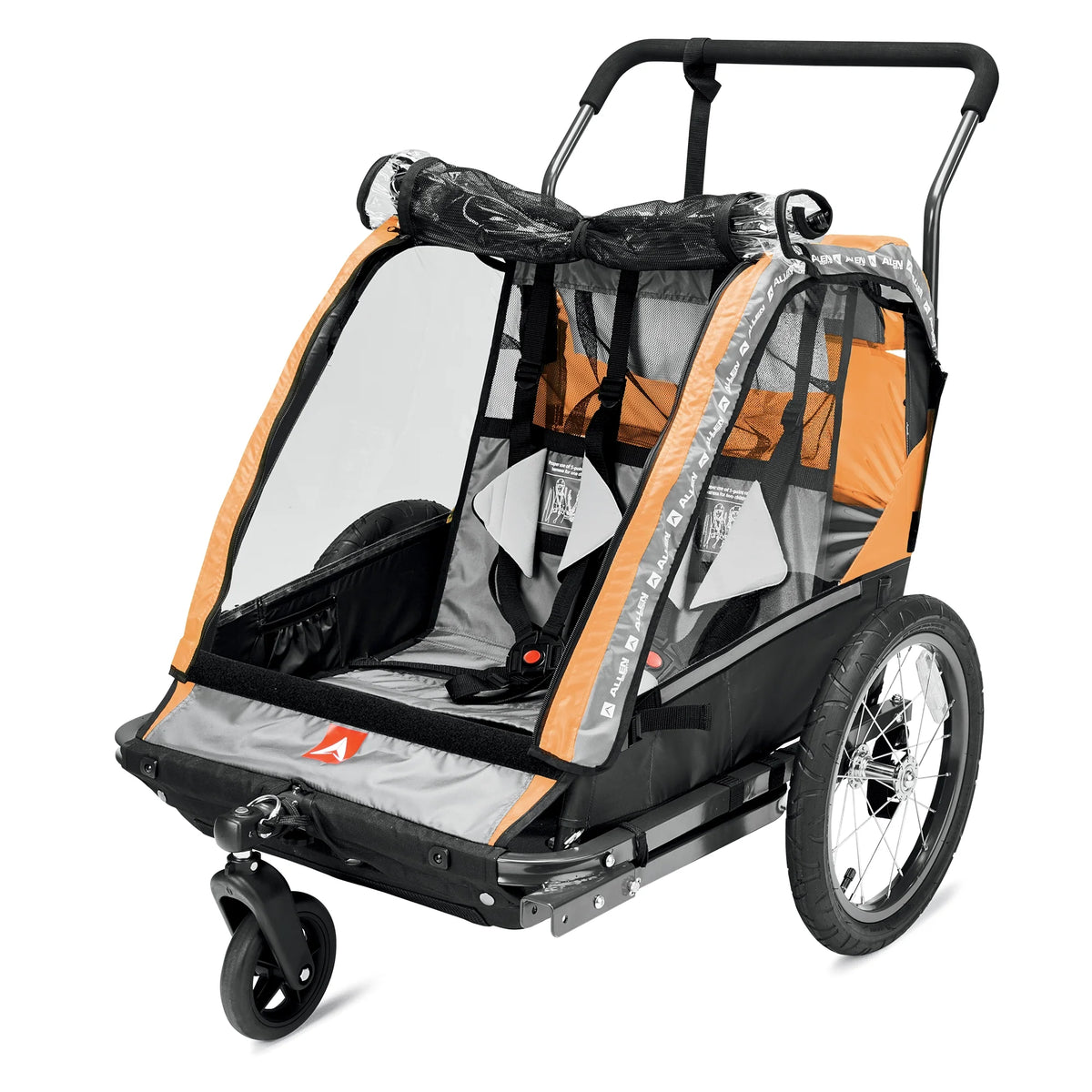 Remorque de vélo et poussette pour 2 enfants Allen Sports Deluxe, modèle AS2, verte
