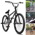 Vélo BMX VEVOR, vélo freestyle à roues de 24 pouces, vélo de course BMX avec 4 pegs, convient aux cyclistes débutants et confirmés, vélo BMX pour adolescents, adultes, hommes et femmes, cadre robuste en acier Hi-Ten, facile à assembler