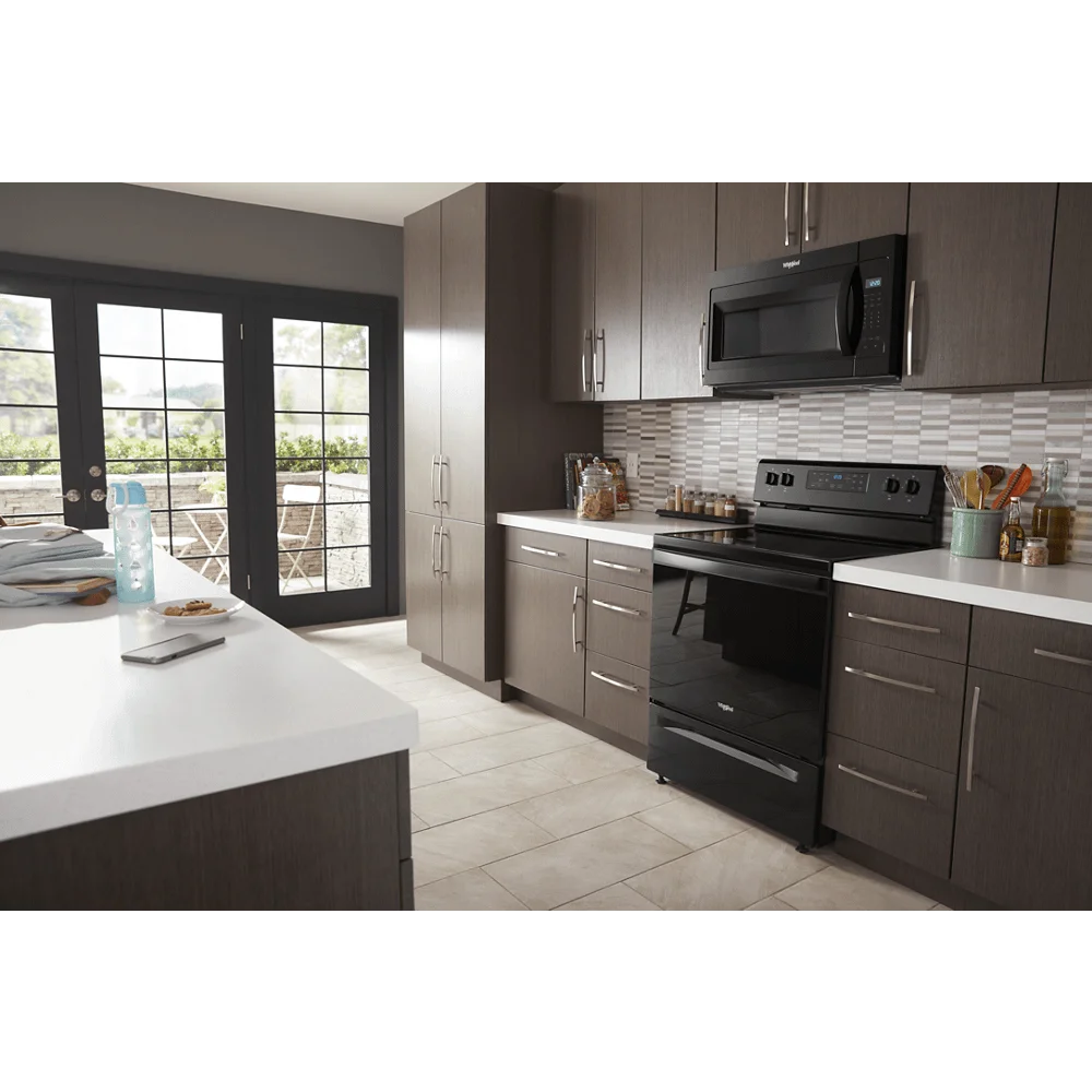 Combiné hotte et micro-ondes Whirlpool de 1,7 pi³ noir