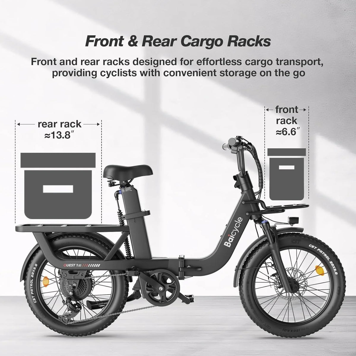 Vélo électrique pour adultes avec moteur de 1500 W en crête, 80 miles d’autonomie maximale, 7 vitesses, batterie amovible de 750 Wh, vélo électrique pliant avec pneus larges de 20 pouces, suspension intégrale et certification UL