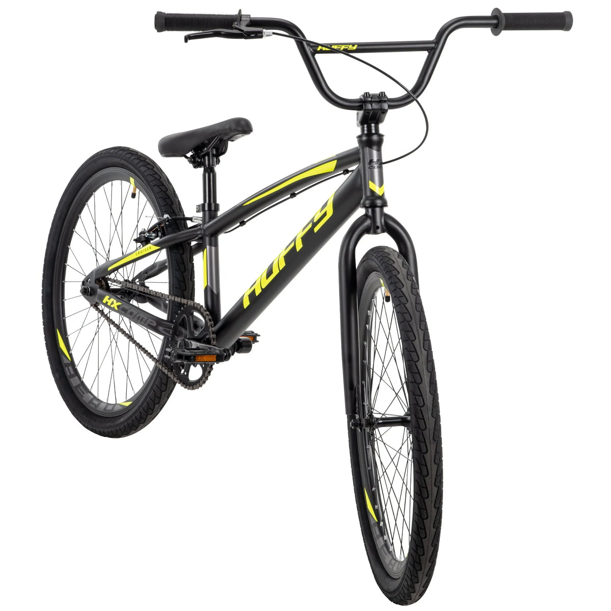 Vélo BMX HX Cruiser 24 pouces pour garçons, noir/jaune
