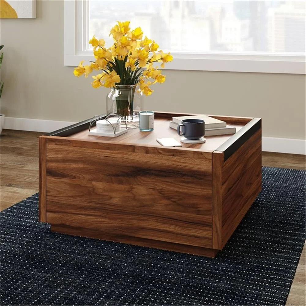 Table basse contemporaine en bois d'ingénierie Pemberly Row marron