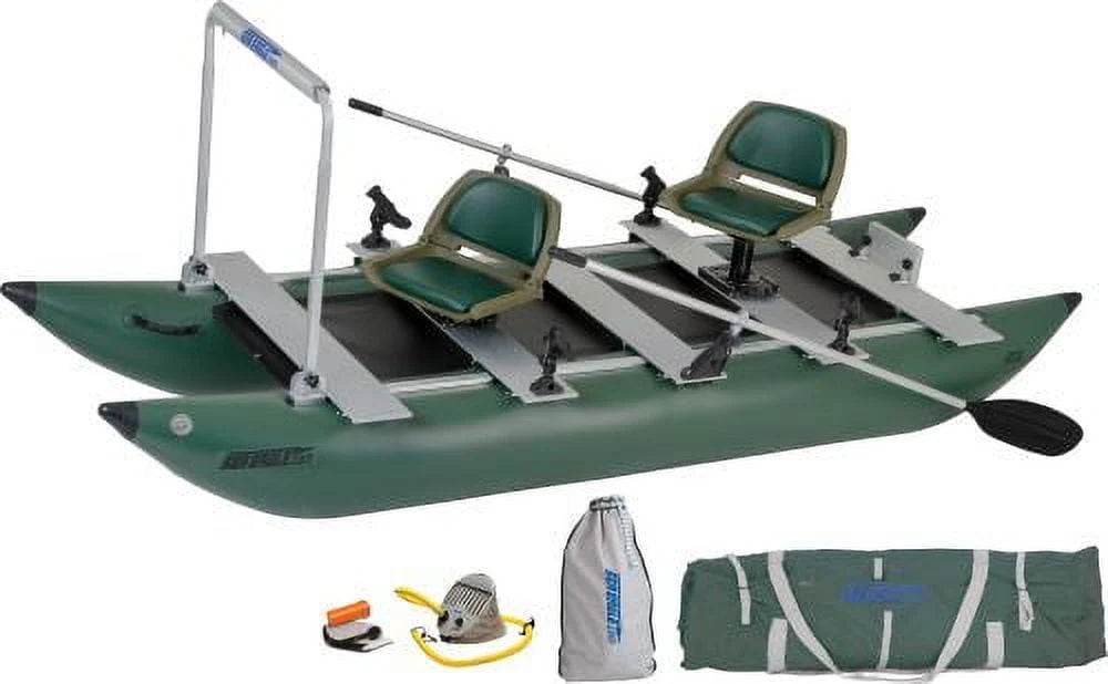 Pack guide de pêche professionnelle pour bateau pneumatique à coque semi-rigide Sea Eagle 375FC FoldCat