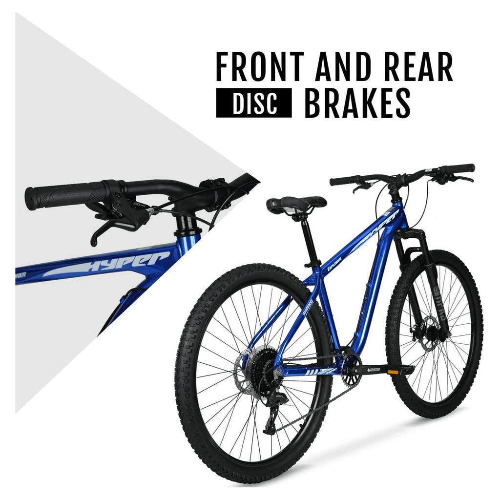 Vélo tout-terrain Hyper Bicycle Men's 29 Explorer, cadre rigide, bleu
