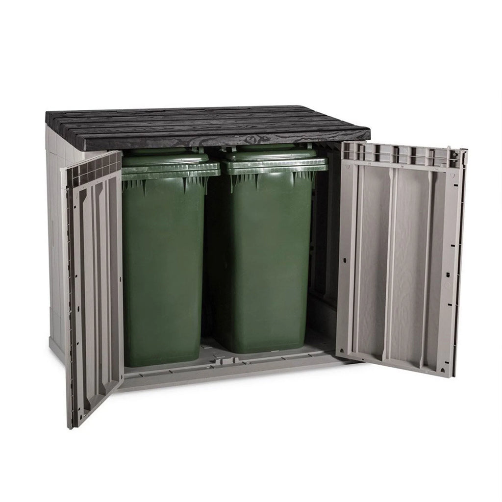 Abri de jardin/armoire de rangement extérieur Toomax Stora Way, modèle « Open Box », gris taupe/anthracite