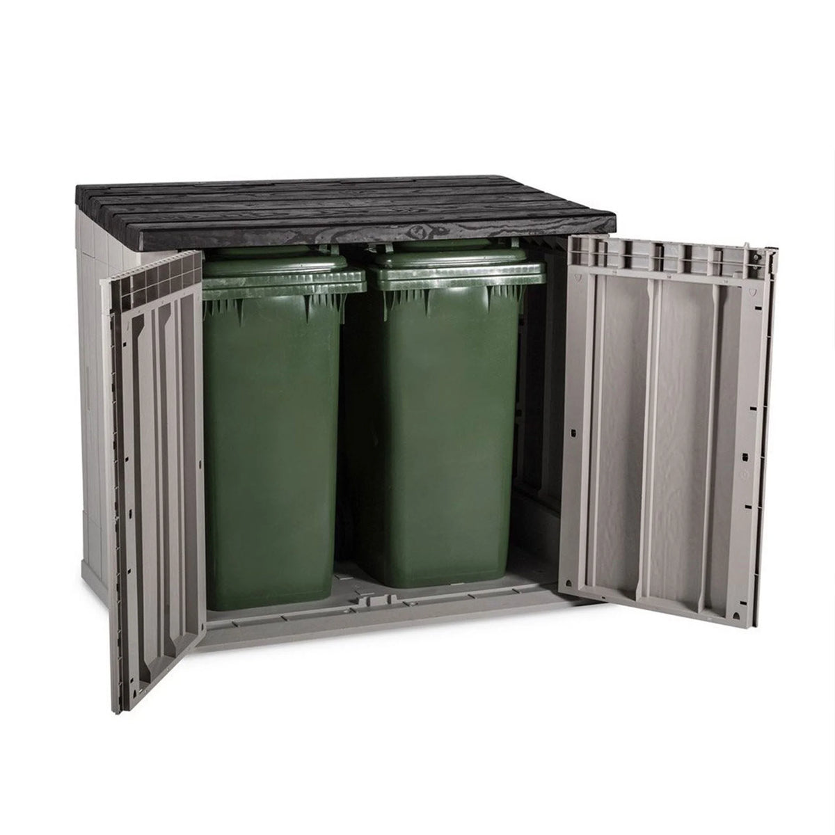 Abri de jardin/armoire de rangement extérieur Toomax Stora Way, modèle « Open Box », gris taupe/anthracite