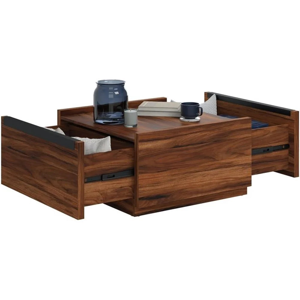 Table basse contemporaine en bois d'ingénierie Pemberly Row marron