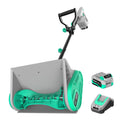 Pelle à neige sans fil Litheli, Souffleuse à neige 20V 12 pouces alimentée par batterie, Souffleuse à neige sur batterie avec poignée auxiliaire, avec batterie Li-ion 4.0Ah & Chargeur