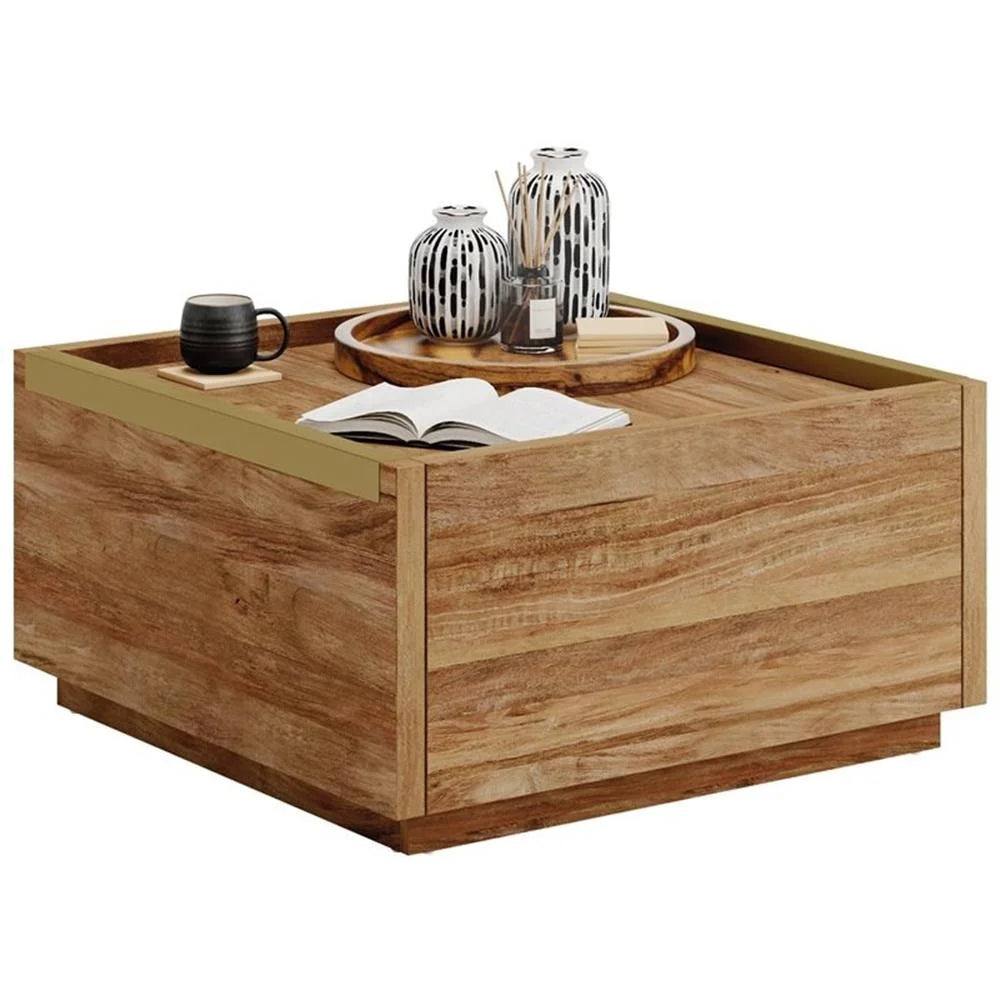 Table basse contemporaine en bois d'ingénierie Pemberly Row marron