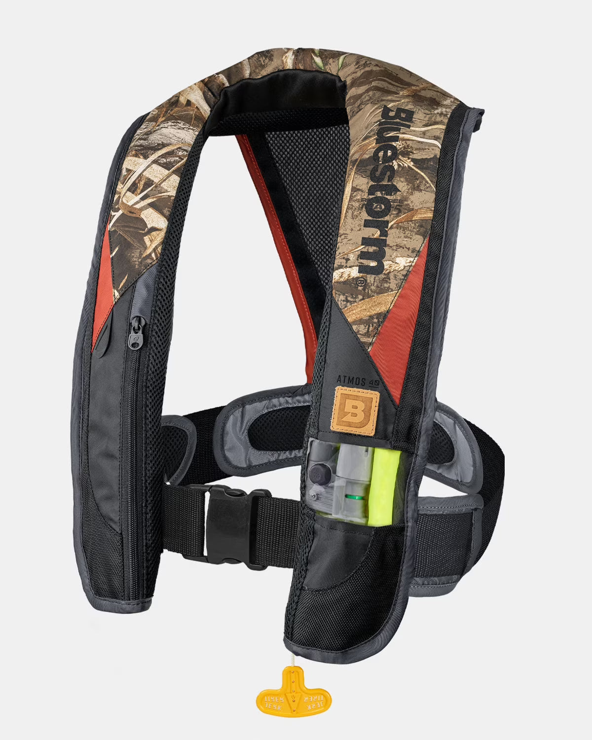 Gilet de sauvetage gonflable automatique/manuel Bluestorm Gear Atmos 40 pour adultes | Homologué par la Garde côtière américaine (camouflage Realtree Max5)