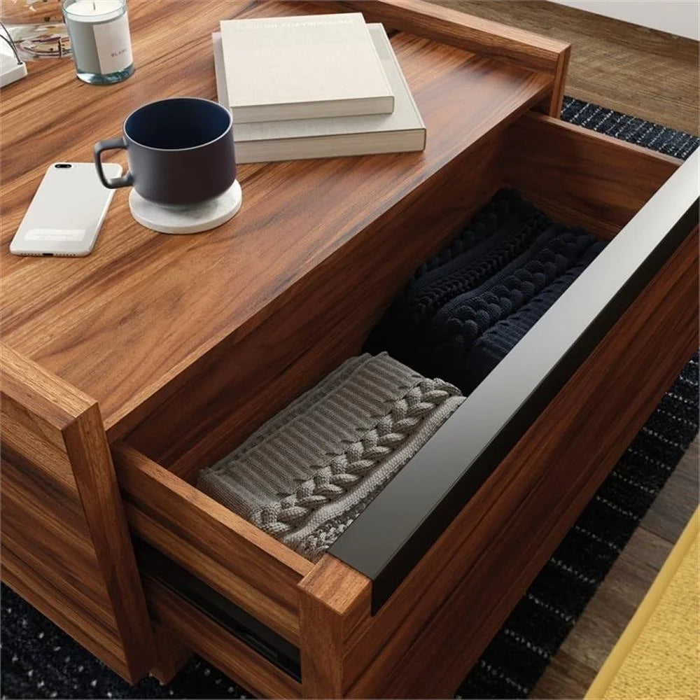 Table basse contemporaine en bois d'ingénierie Pemberly Row marron