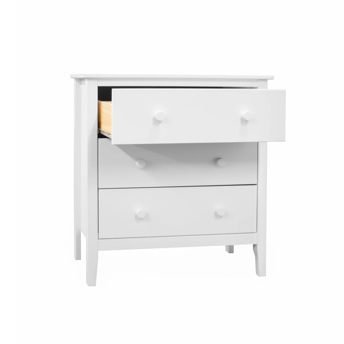 Commode Adeptus Easy Pieces en bois massif à 4 tiroirs - Blanc