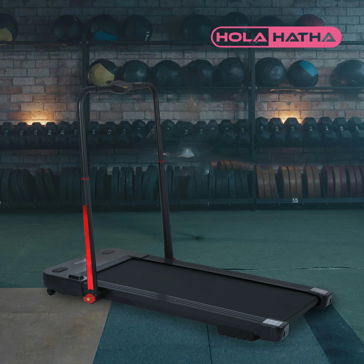 HolaHatha Tapis de course 2 en 1 et tapis de marche sous bureau avec surface antidérapante