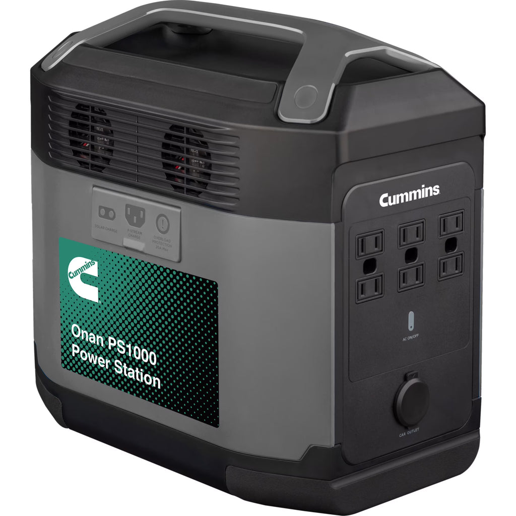 Station d’alimentation portable et générateur solaire à charge rapide Cummins 1008 Wh / 3 000 W de crête, prise CA à onde sinusoïdale pure, batterie lithium de secours (panneau solaire non inclus)