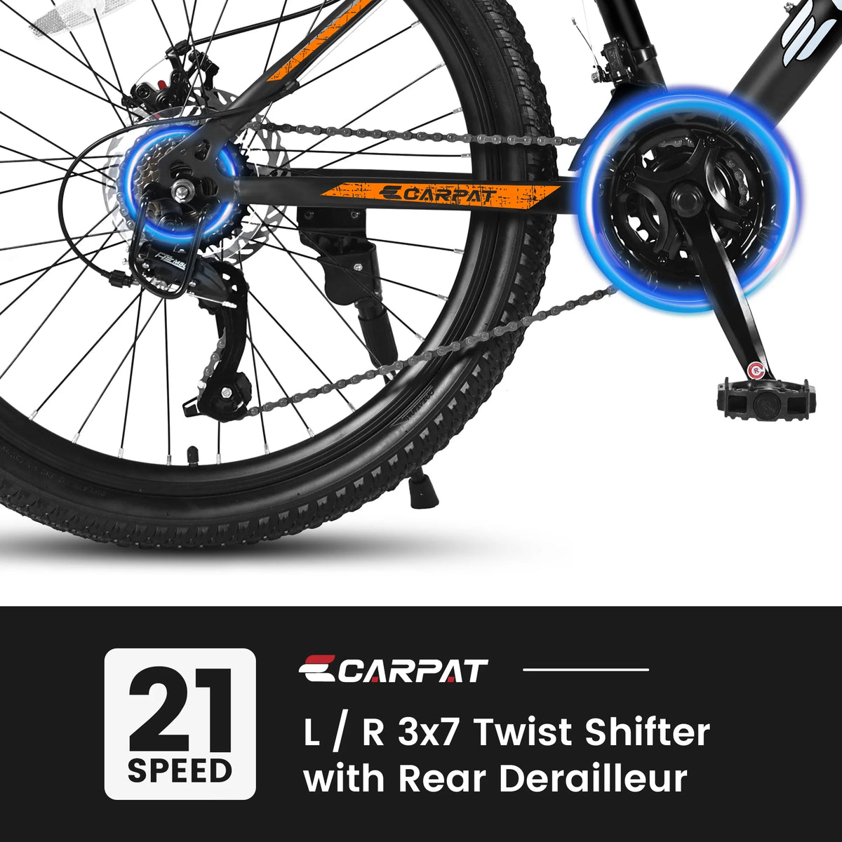 Vélo tout-terrain 26 pouces pour homme, vélo adulte pour homme avec 21 vitesses et freins à disque