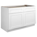 Design House Brookings Meuble bas de cuisine à assembler en bois Shaker, 2 portes et 2 tiroirs (48 x 34,5 x 24), blanc Sherwin Williams