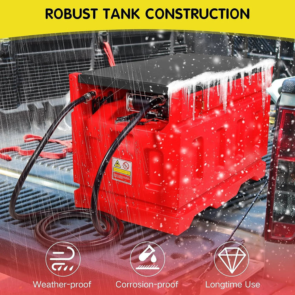 Réservoirs de carburant portables de 48 gallons avec pompe de transfert de carburant à essence 12 V CC 15 GPM
