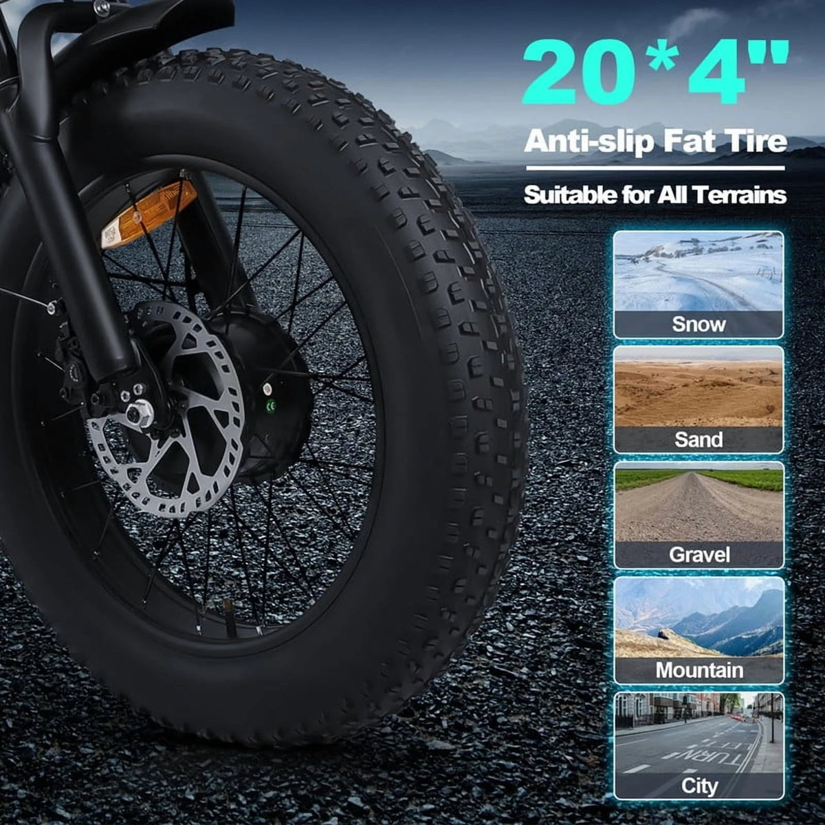 Moto tout-terrain électrique SMARTRAVEL ST202 pour adultes avec moteur de 3 000 W (crête), batterie double 52 V 50 Ah, autonomie de plus de 148 km, pneus de moto de 20 pouces, certification UL2849, suspension intégrale