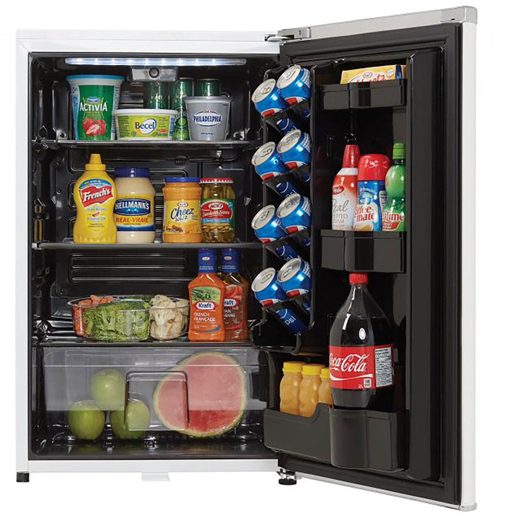 Mini-réfrigérateur compact pour boissons Danby de 4,4 pieds cubes avec verrouillage, blanc