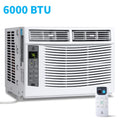 Climatiseur Missky 6000 BTU pour fenêtre, refroidissement efficace, petit climatiseur de fenêtre avec télécommande, refroidit des pièces jusqu’à 250 pi², blanc