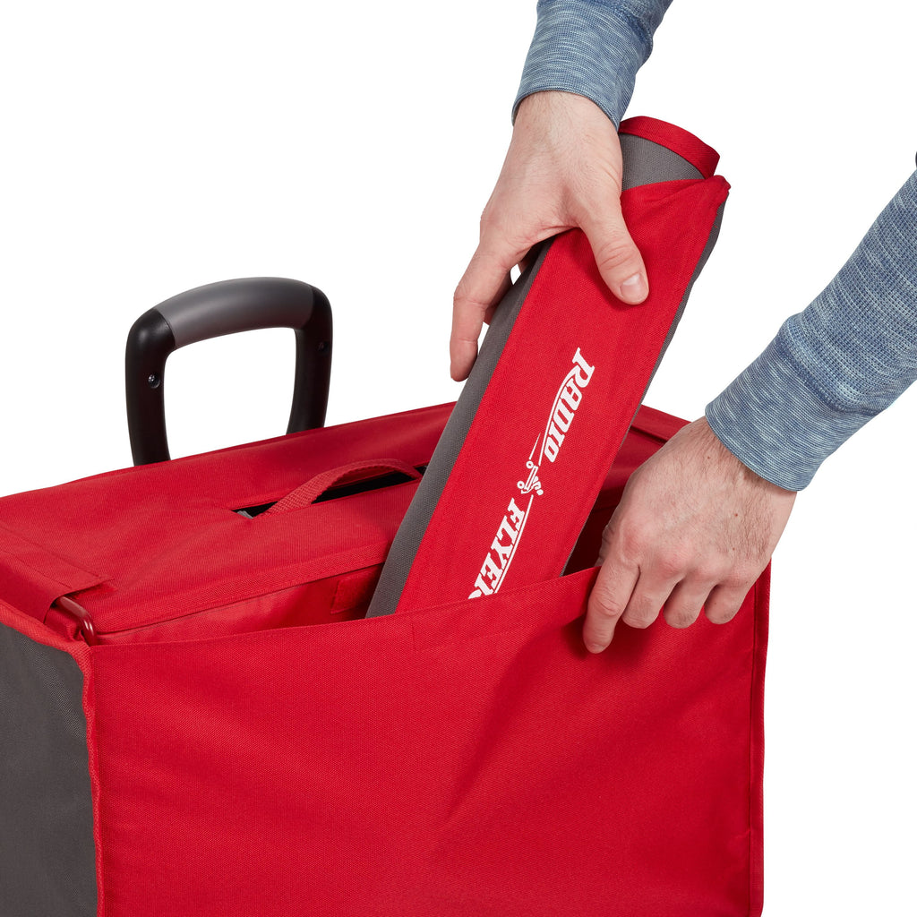 Radio Flyer, chariot tout-terrain 3-en-1 EZ Fold avec capote, rouge et gris, pneus gonflables