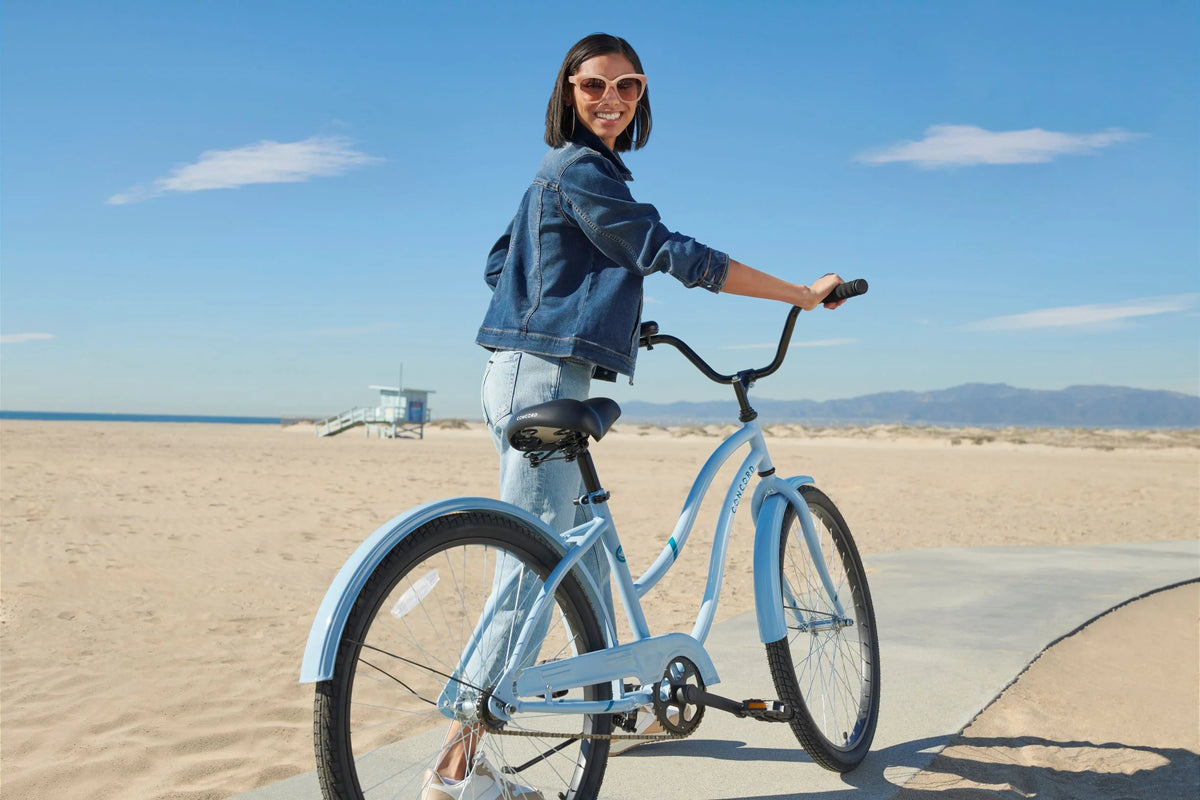 Vélo 26 Concord Pacifica Cruiser, Convient aux cyclistes de 1,58 m à 1,78 m et plus, Adulte, Unisexe, Bleu clair