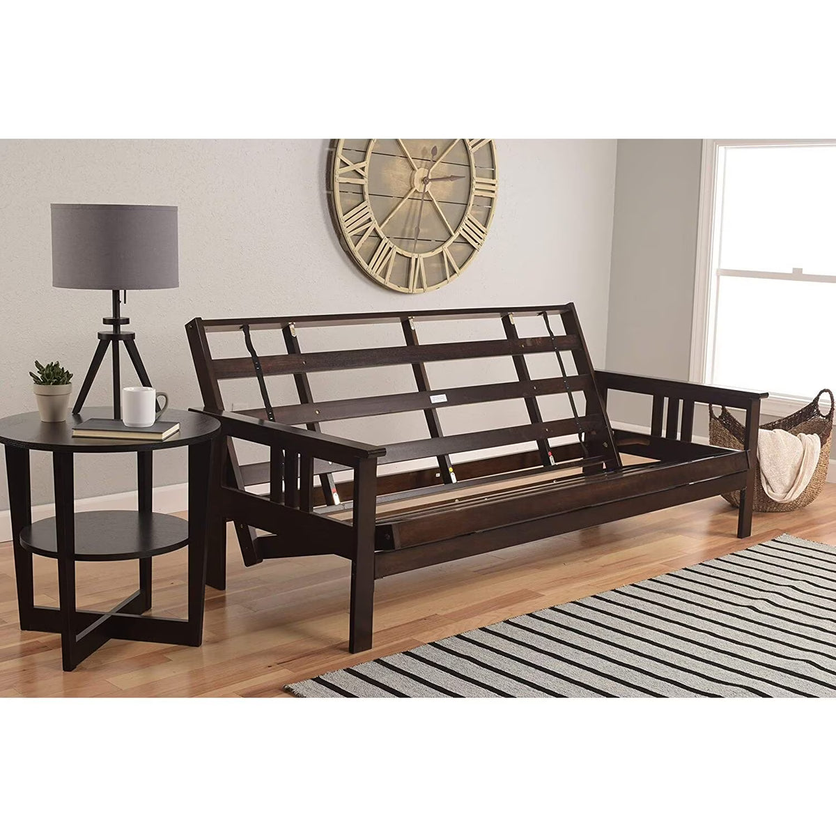 Maykoosh Minimalisme Moderne Style Classique Cadre de Futon Matériau Bois Taille Queen/Finition Espresso/ Cadre de Futon uniquement