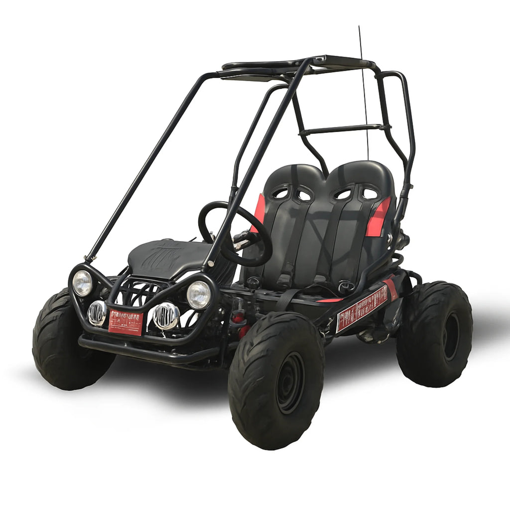 Buggy karting Trailmaster Ultra Mini XRX+ Go Kart, sièges à dossier haut, réglables pour les jeunes pilotes, limiteur d’accélération et coupe-circuit à distance. Version pré-assemblée désormais disponible ! (De plus, vert)