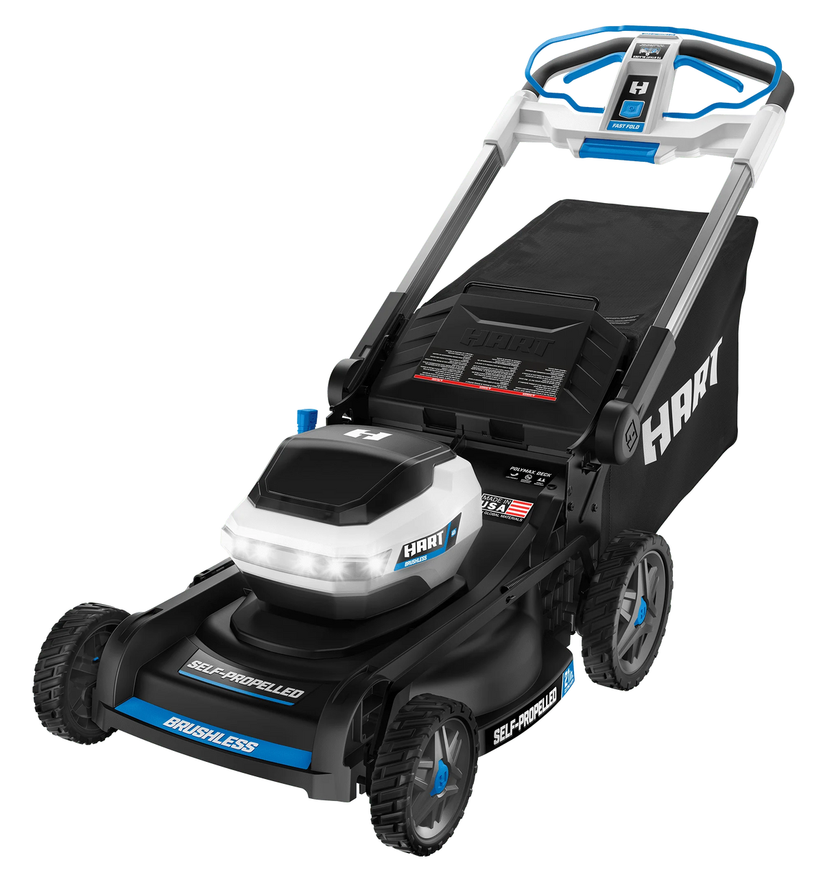 Kit de tondeuse autotractée 3-en-1 Supercharge HART 40 volts de 21 pouces, (2) batteries lithium-ion 6,0 Ah